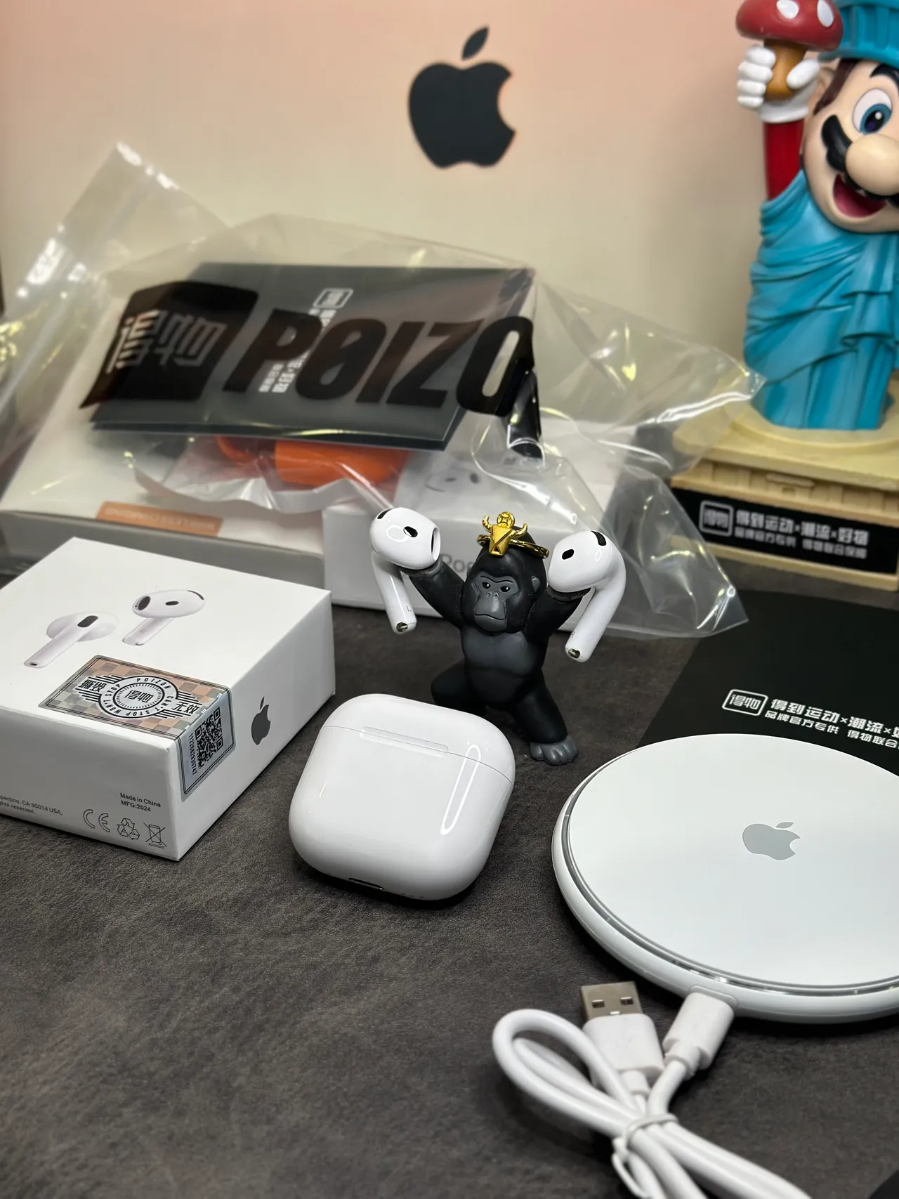 Apple AirPods auriculares TWS blancos estilo tallo acabado mate 16