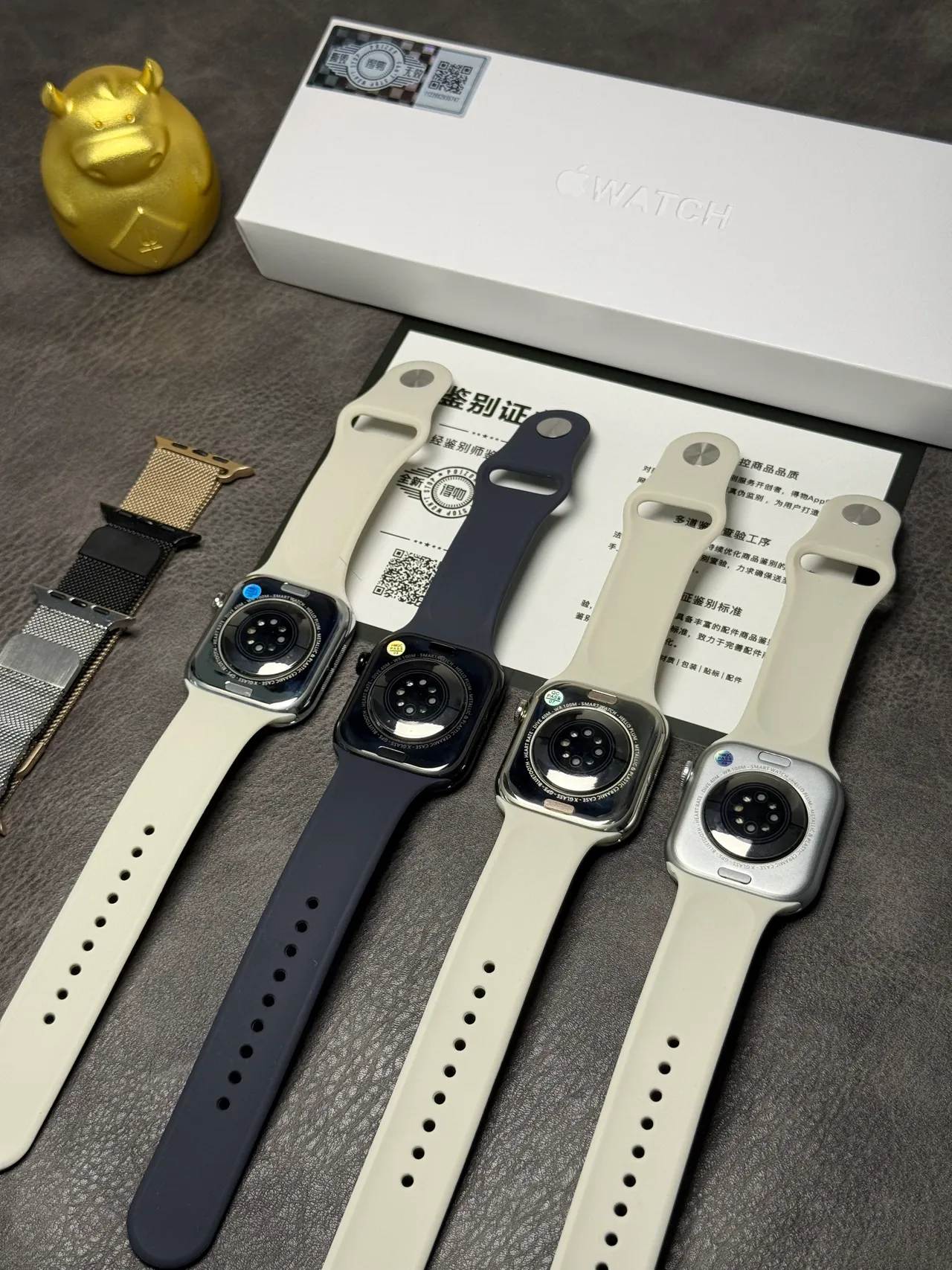 Apple Gray Black Stainless Steel Case Light Sport Band Sports Watch 10