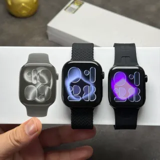 Apple Series 7 Black Flat-Edged Aluminum Case Digital Crown Control Sports Watch