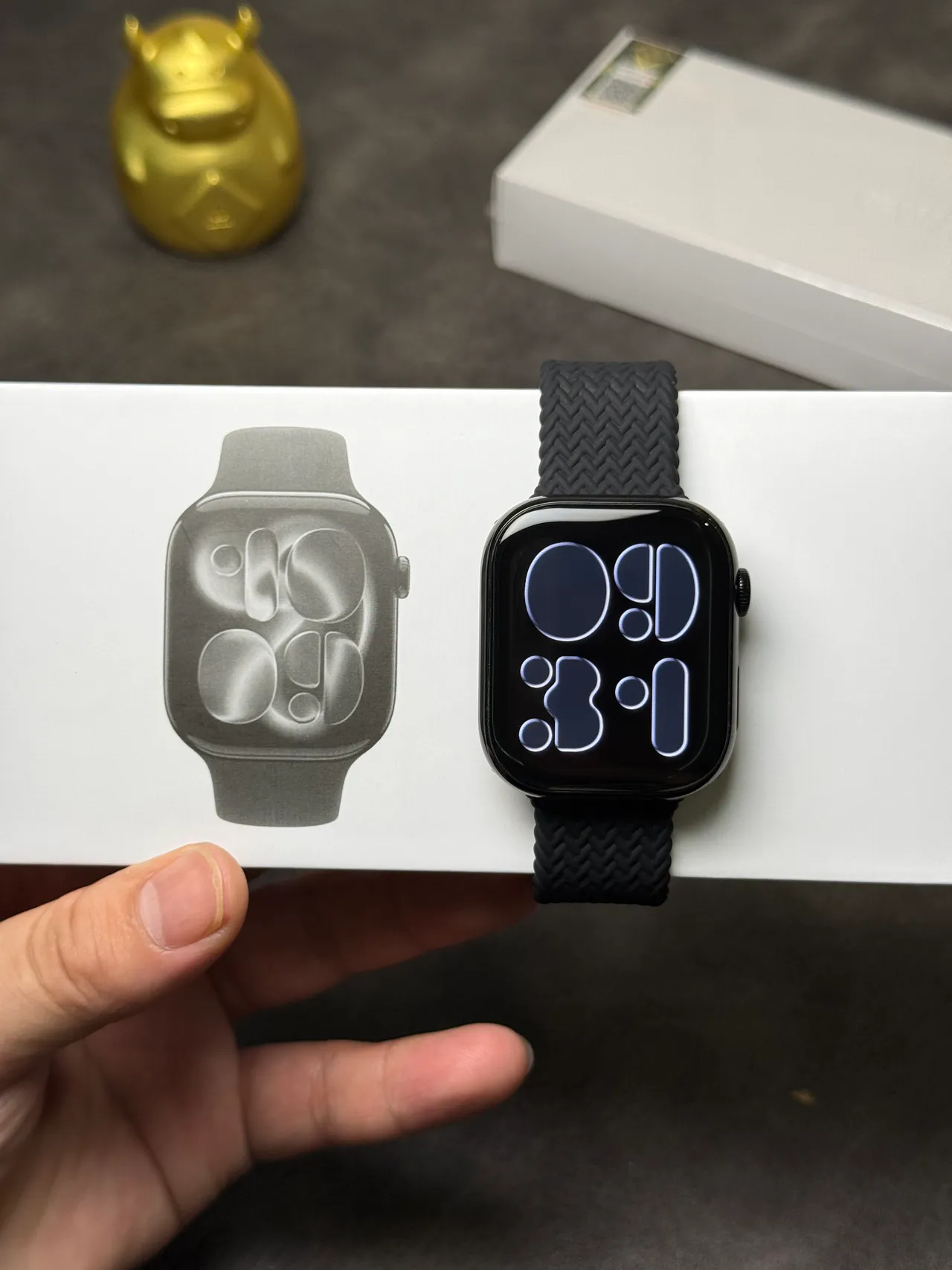 Apple Series 7 Black Flat-Edged Aluminum Case Digital Crown Control Sports Watch 3