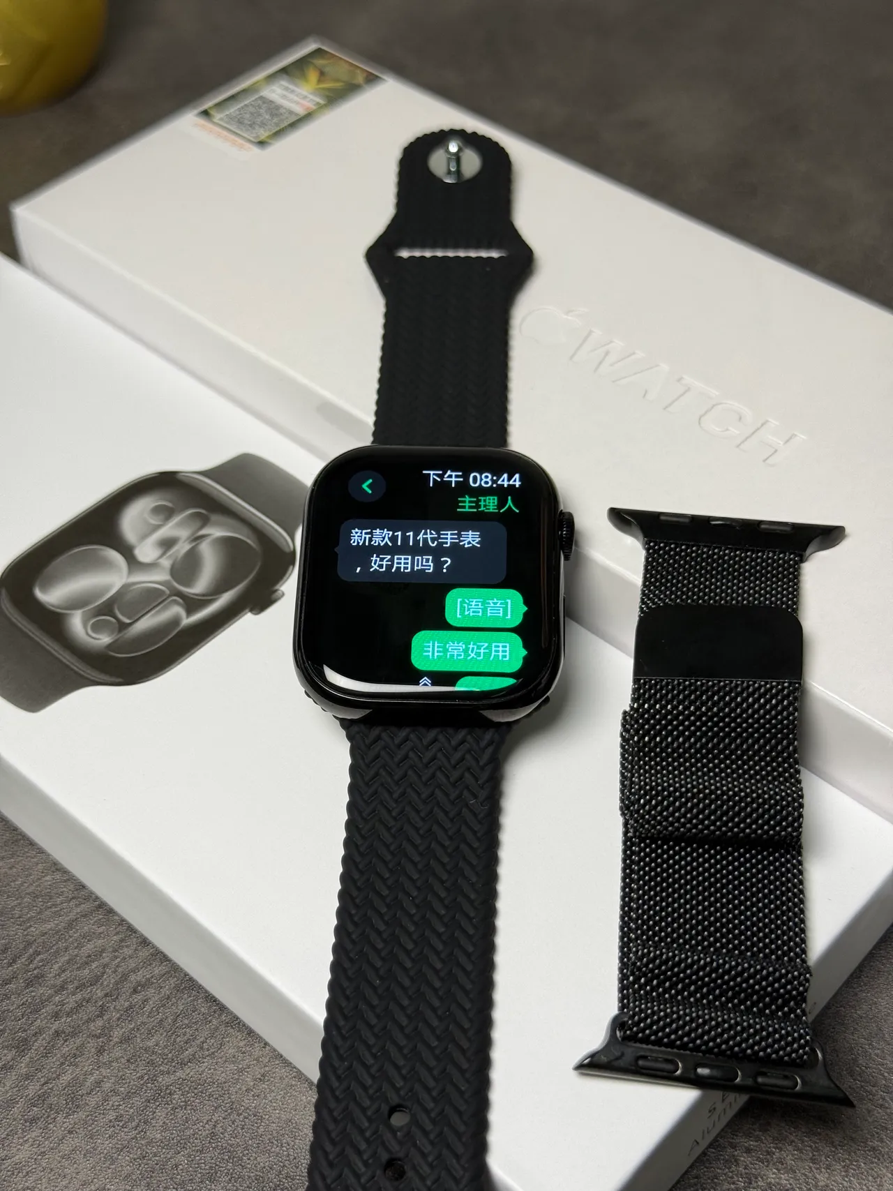 Apple Series 7 Black Flat-Edged Aluminum Case Digital Crown Control Sports Watch 4