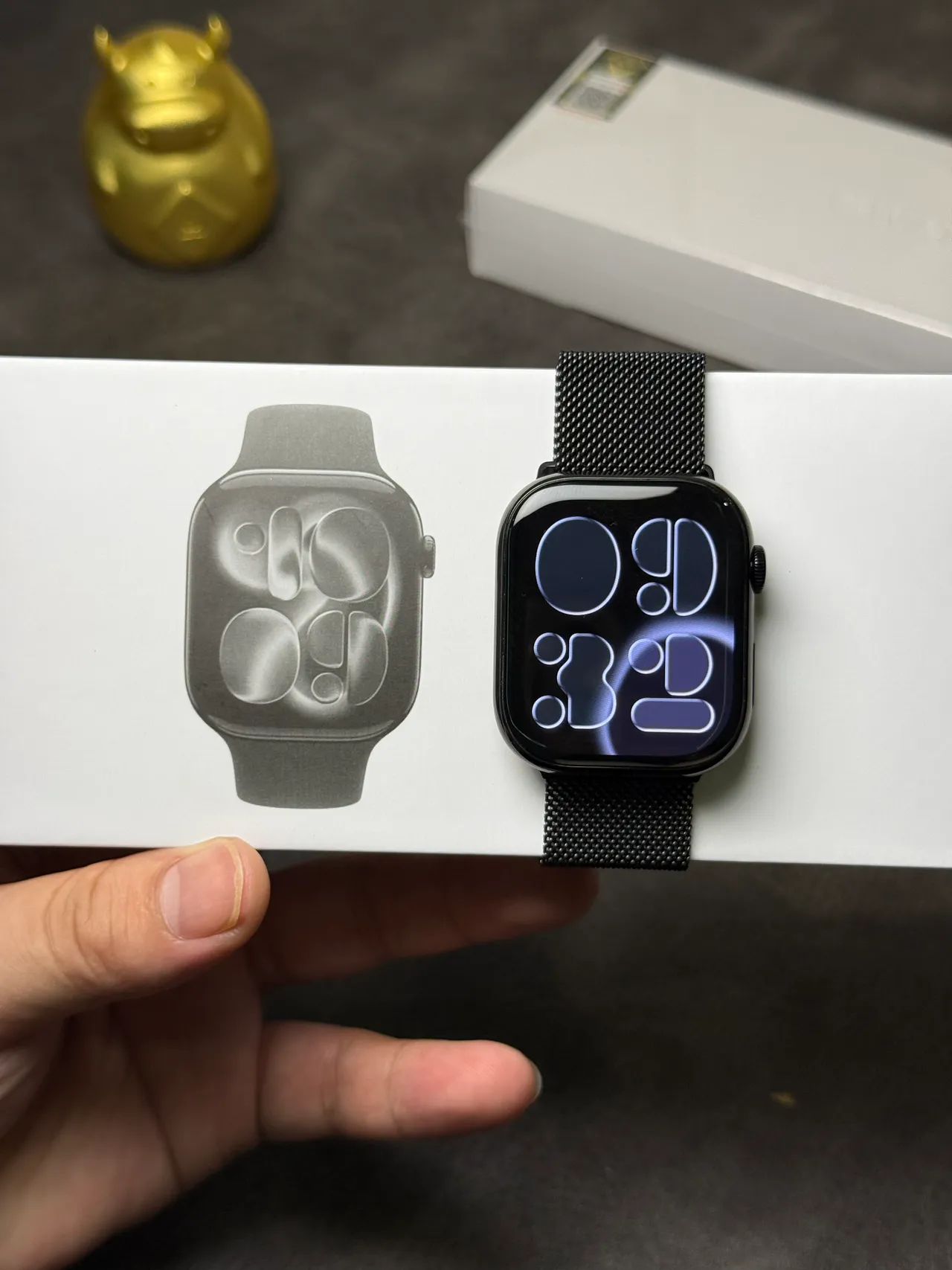 Apple Series 7 Black Flat-Edged Aluminum Case Digital Crown Control Sports Watch 6