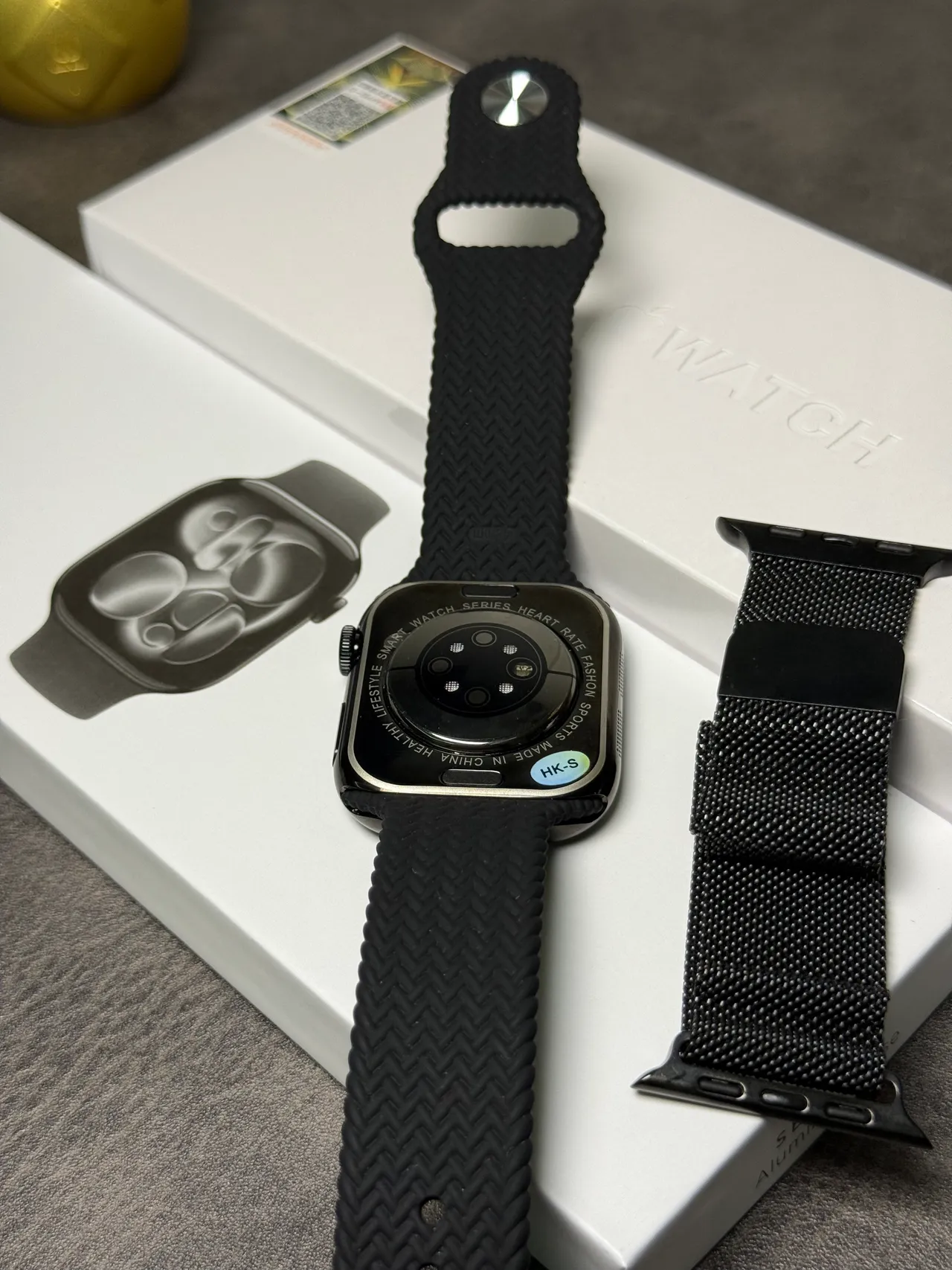 Apple Series 7 Black Flat-Edged Aluminum Case Digital Crown Control Sports Watch 7