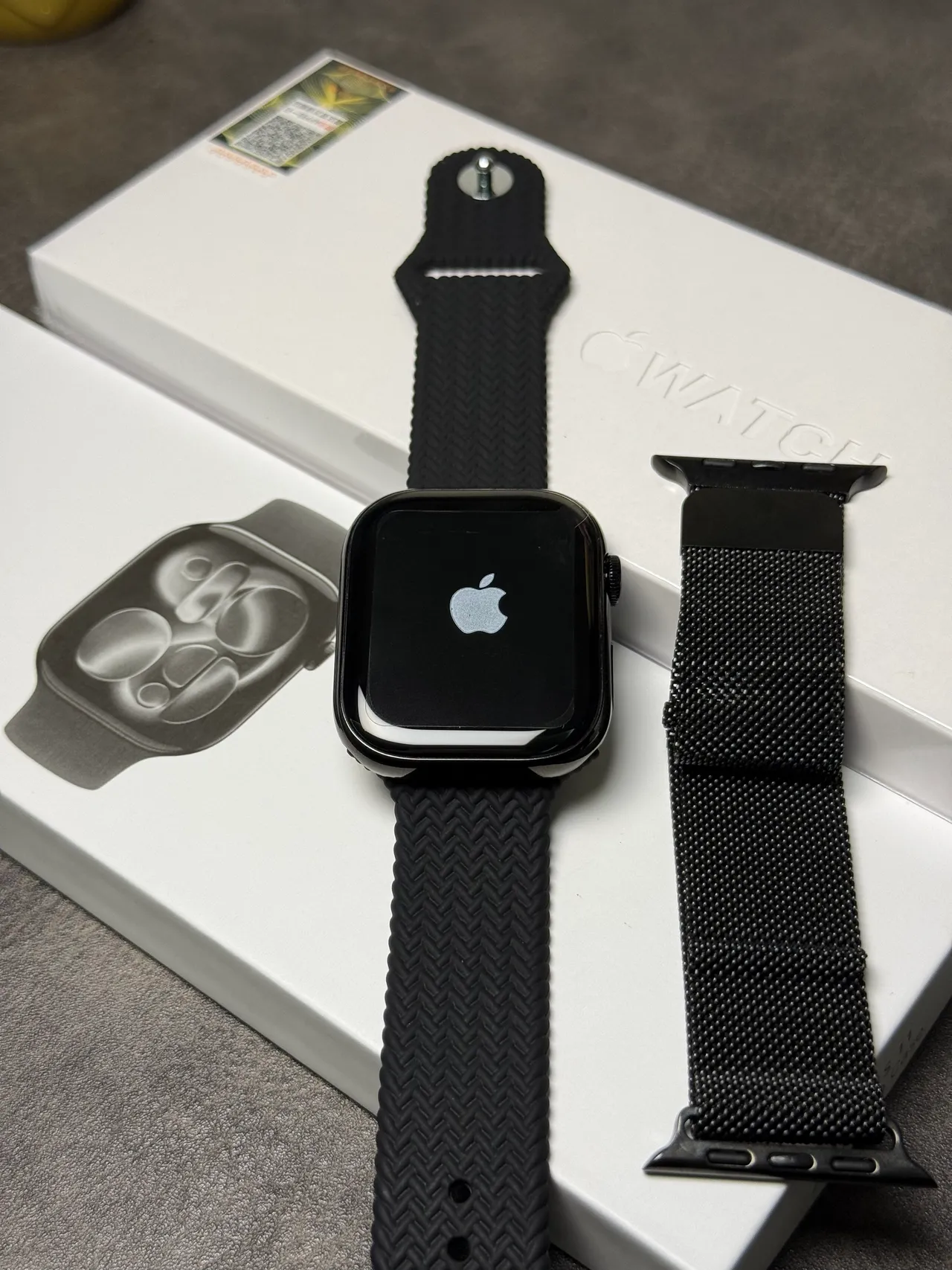 Apple Series 7 Black Flat-Edged Aluminum Case Digital Crown Control Sports Watch 10