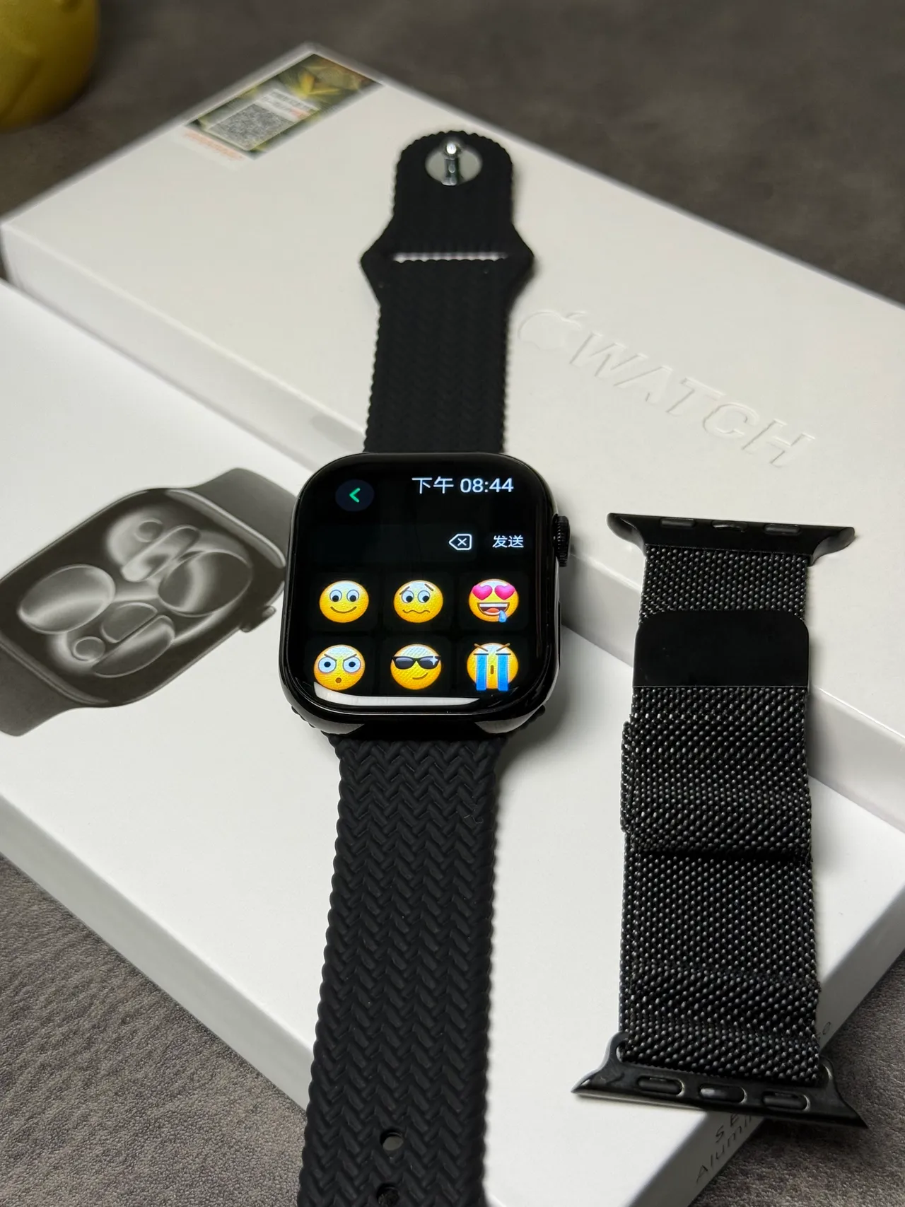 Apple Series 7 Black Flat-Edged Aluminum Case Digital Crown Control Sports Watch 11