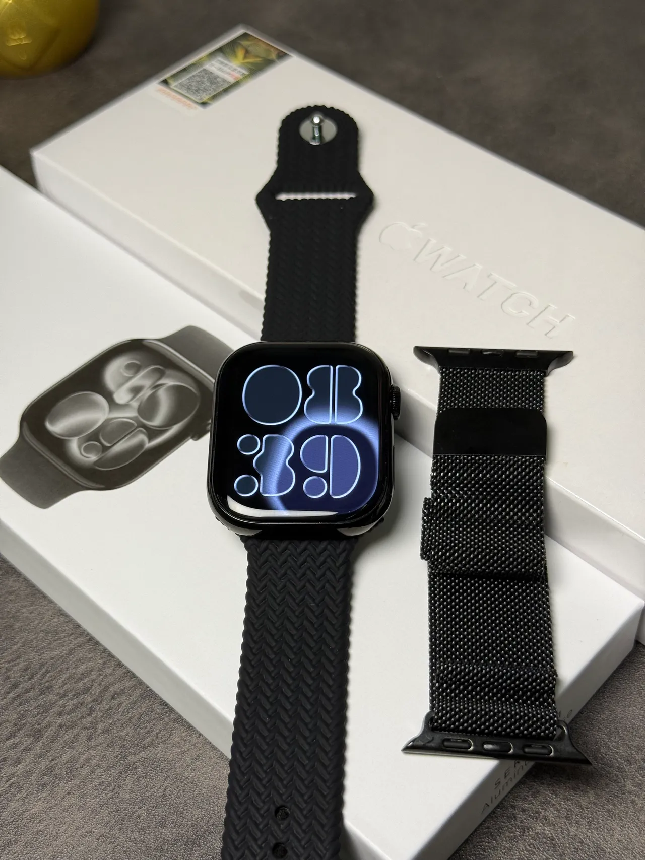 Apple Series 7 Black Flat-Edged Aluminum Case Digital Crown Control Sports Watch 13