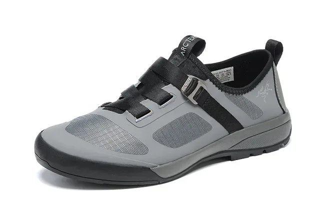 Arc'teryx Black Silver Laceless Strap-Closure Lifestyle Sneakers 8