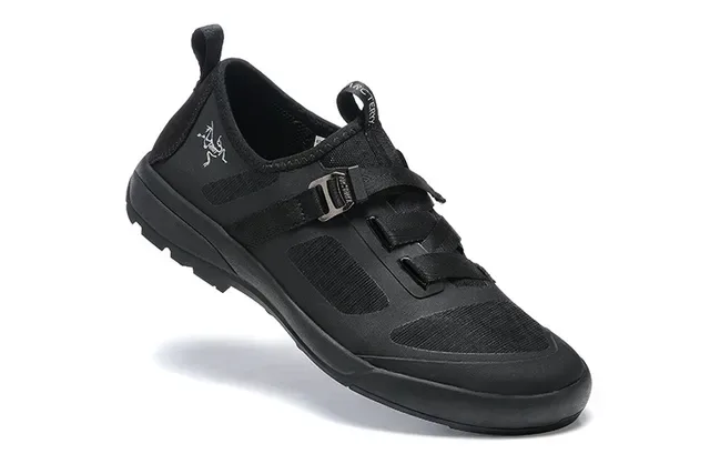Arc'teryx Black Silver Laceless Strap-Closure Lifestyle Sneakers 9