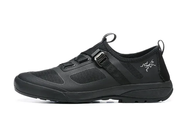 Arc'teryx Black Silver Laceless Strap-Closure Lifestyle Sneakers 14