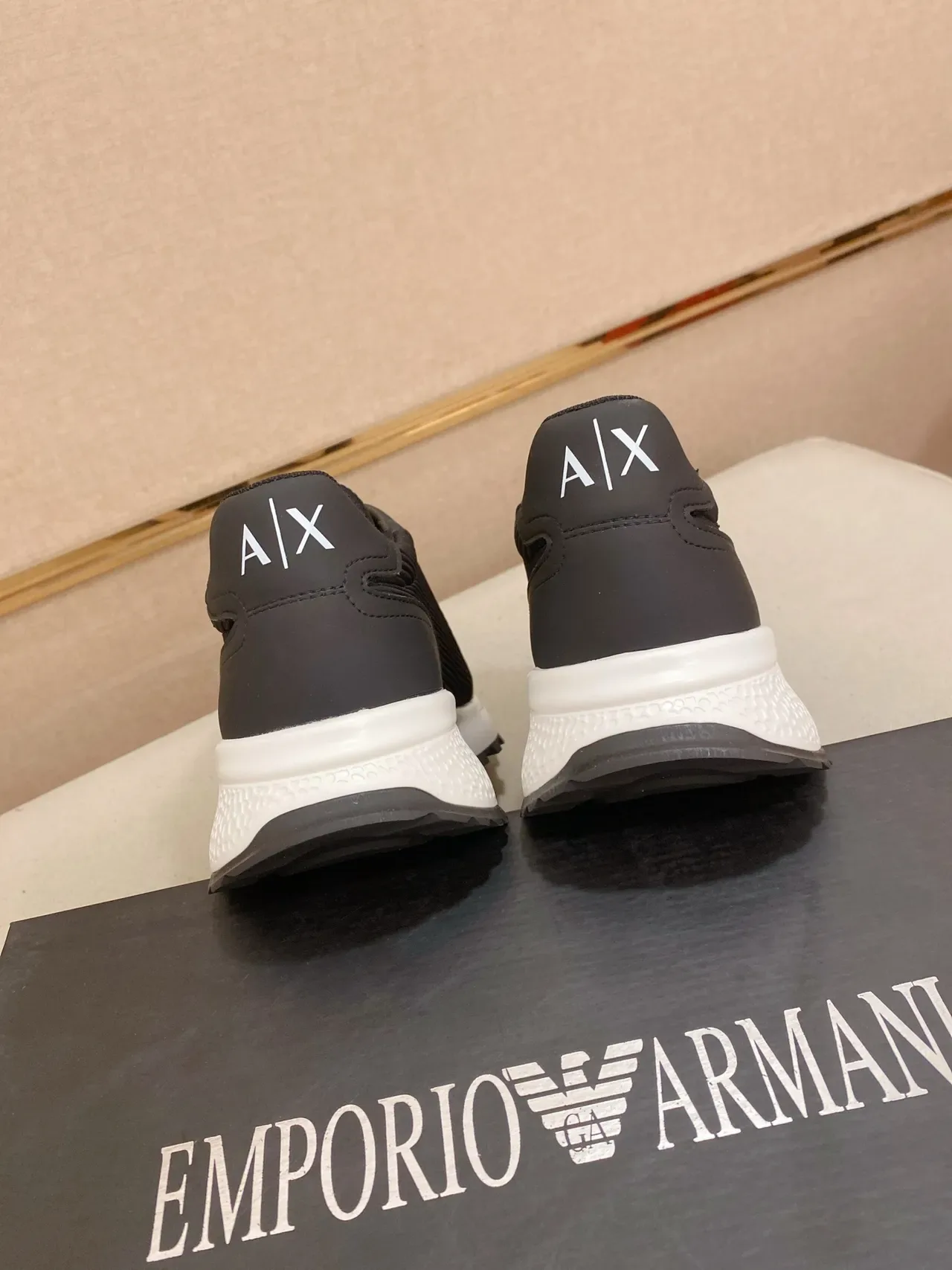 Armani Exchange Black and White Lifestyle Sneakers 3