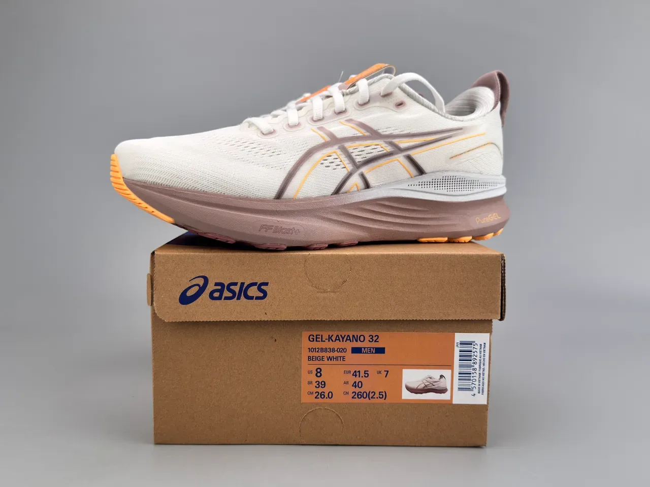 ASICS Gel-Kayano 32 Off-White and Dusty Rose Running Shoes 3