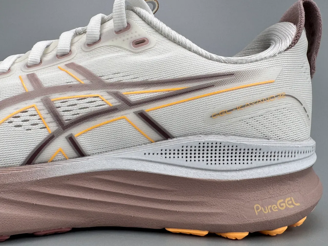 ASICS Gel-Kayano 32 Off-White and Dusty Rose Running Shoes 4