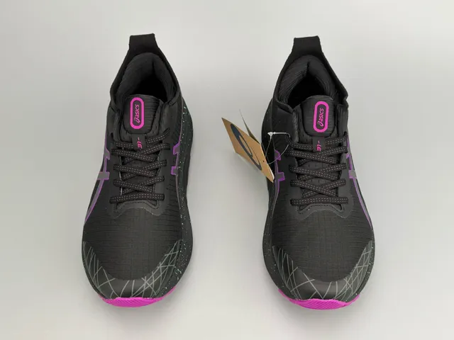 ASICS Gel-Kayano Chaussures de course noires violettes vertes tachetées 8