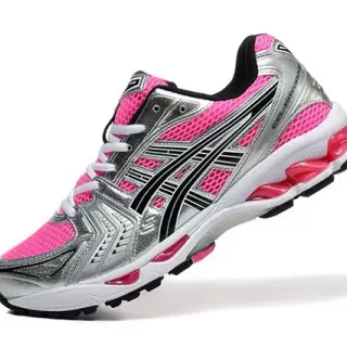 ASICS Gel-Kayano Pink and Silver Running Shoes