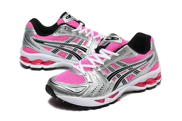 ASICS Gel-Kayano Pink and Silver Running Shoes 3