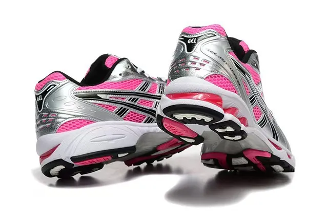 ASICS Gel-Kayano Pink and Silver Running Shoes 5