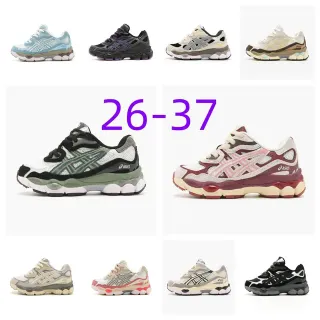 ASICS Gel-Kayano أبيض أخضر طبقات شبكة-صناعي علوى ربط غير متماثل أحذية رياضية نمط حياة