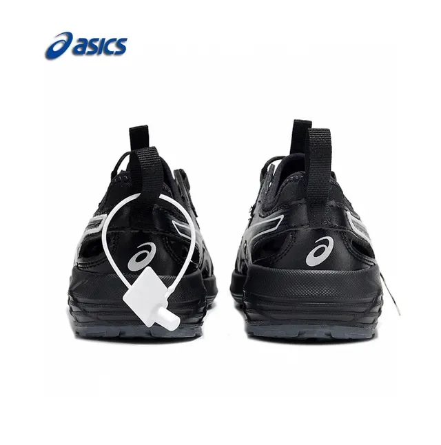 ASICS أبيض أسود Caged Midfoot Overlay Aggressive Lug Outsole حذاء رياضي 7