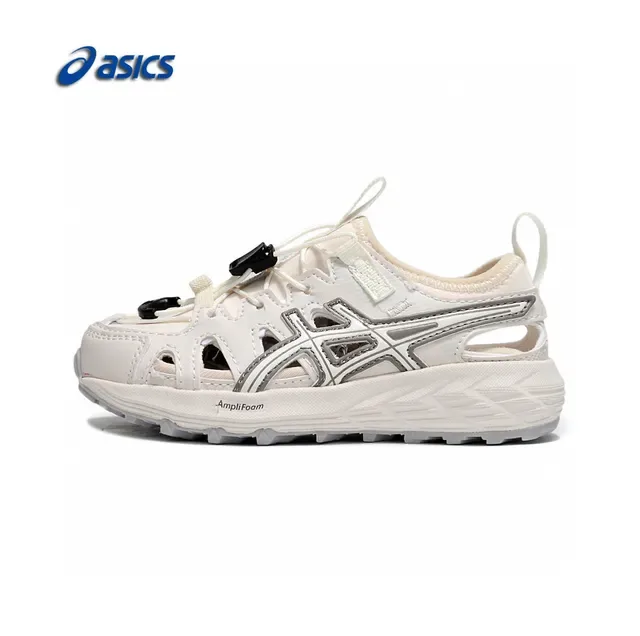 ASICS أبيض أسود Caged Midfoot Overlay Aggressive Lug Outsole حذاء رياضي 8