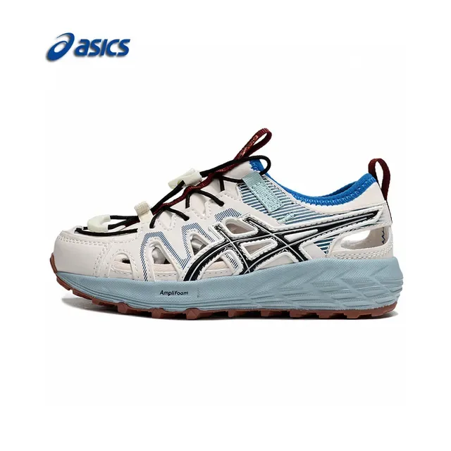 ASICS أبيض أسود Caged Midfoot Overlay Aggressive Lug Outsole حذاء رياضي 14
