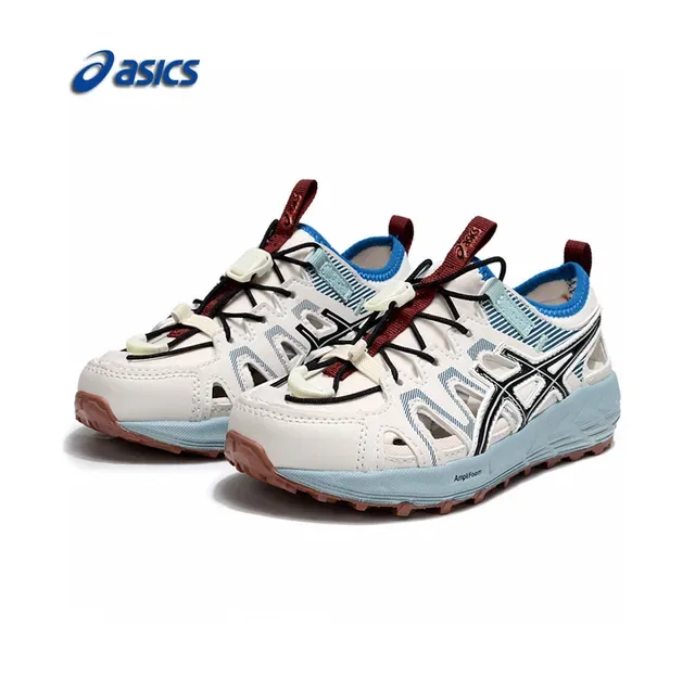 ASICS أبيض أسود Caged Midfoot Overlay Aggressive Lug Outsole حذاء رياضي 16