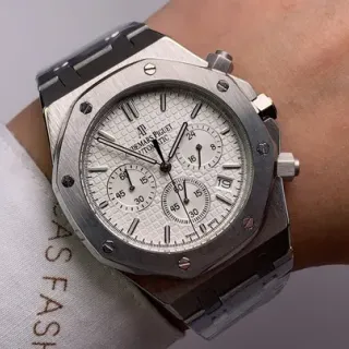 Audemars Piguet Royal Oak Offshore Chronograph White Tapisserie Dial Mechanical Watch