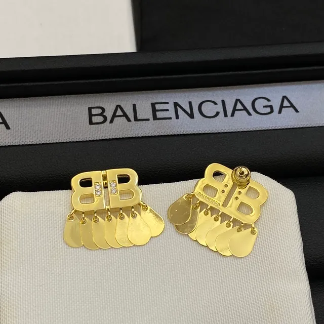 Balenciaga BB Crystal Teardrop Dangle Earrings 2