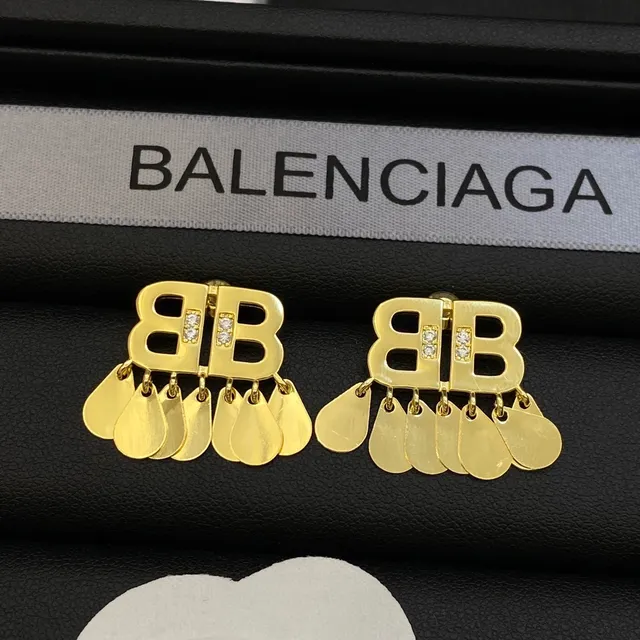Balenciaga BB Crystal Teardrop Dangle Earrings 3
