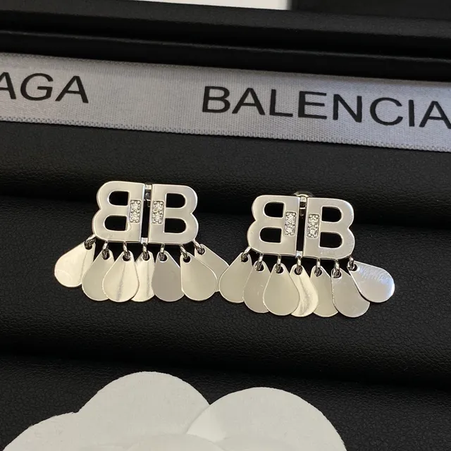 Balenciaga BB Crystal Teardrop Dangle Earrings 5