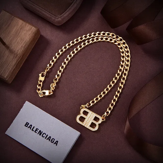 Collier Balenciaga BB Pendant Or et Argent 7