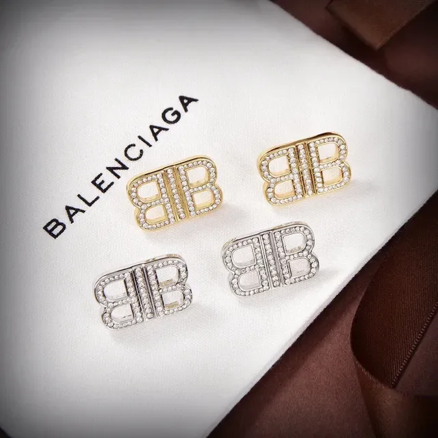 Collier Balenciaga BB Pendant Or et Argent 9