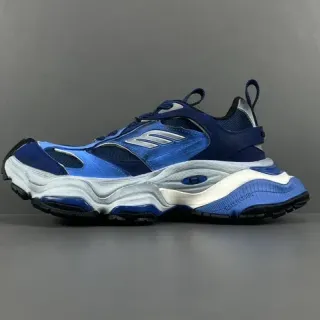 Balenciaga Blue White Oversized Sculpted Midsole Layered Mesh And Synthetic Upper Chunky Sneakers