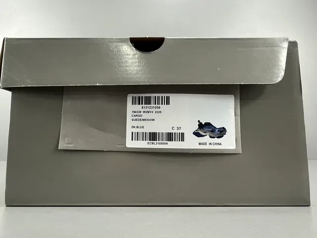Balenciaga Blue White Oversized Sculpted Midsole Layered Mesh And Synthetic Upper Chunky Sneakers 11