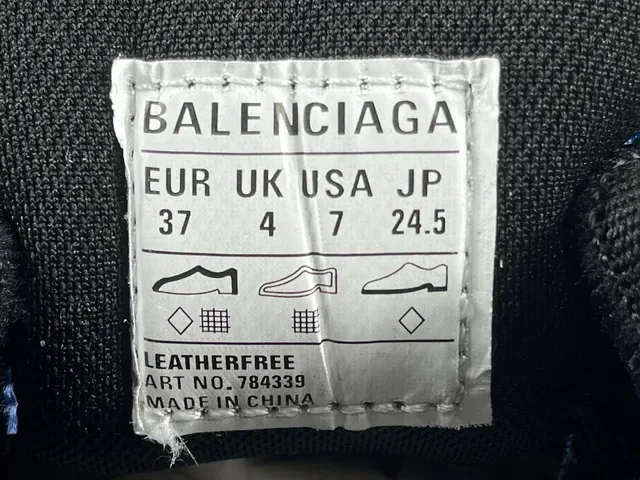 Balenciaga Blue White Oversized Sculpted Midsole Layered Mesh And Synthetic Upper Chunky Sneakers 12