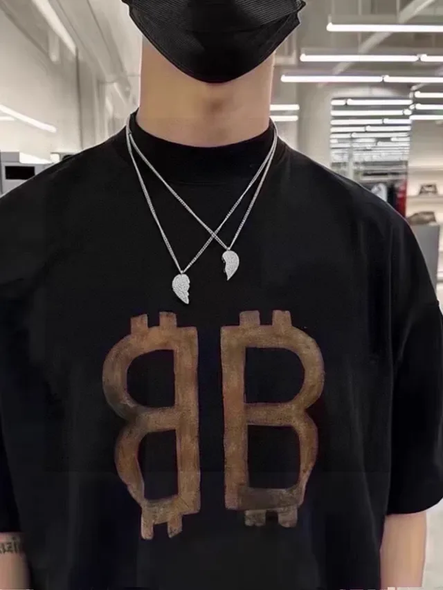 Balenciaga Collier Cœur Brisé Pavé Cristal Doré 3