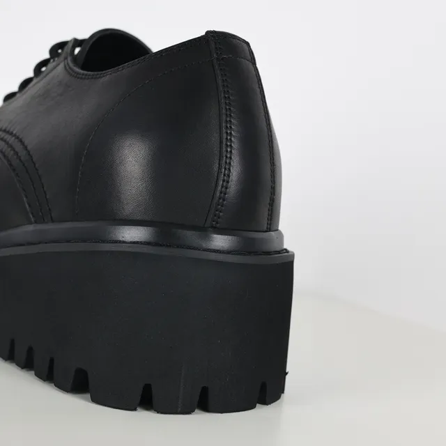 Balenciaga Defender Chaussures Oxford en cuir noir 4