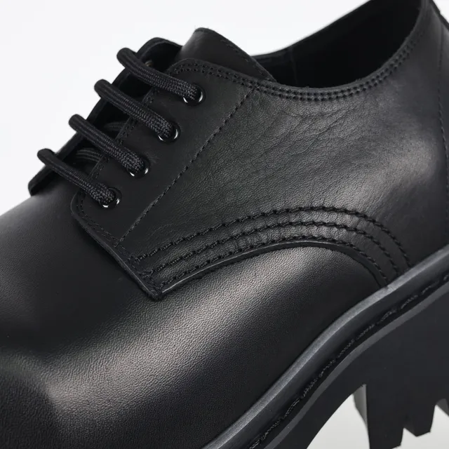 Balenciaga Defender Chaussures Oxford en cuir noir 6