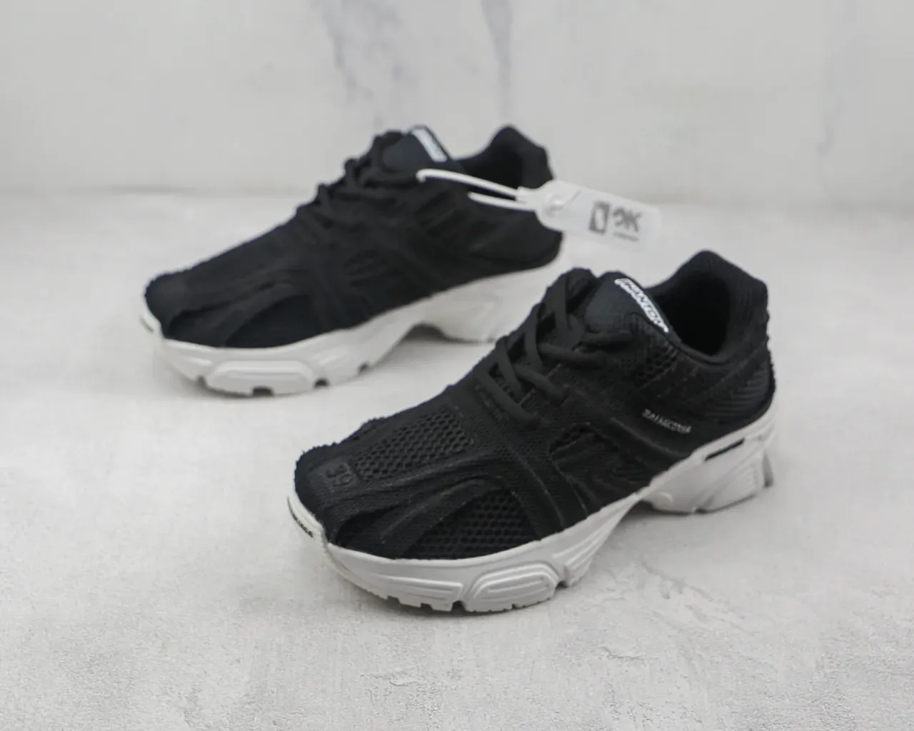 Balenciaga Phantom Tênis Chunky Pretos de Malha 4