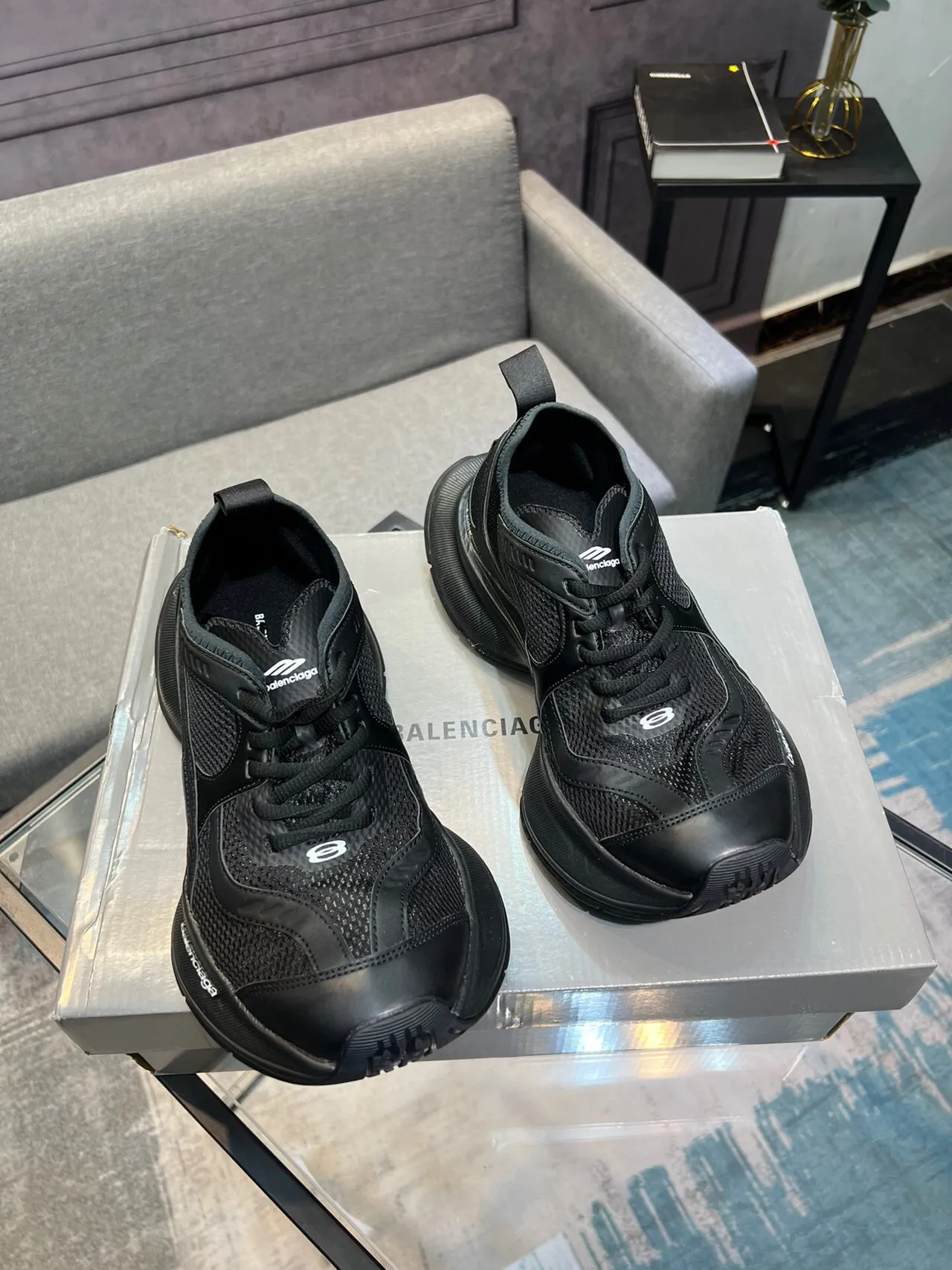 Balenciaga Runner Black Chunky Sneakers 3
