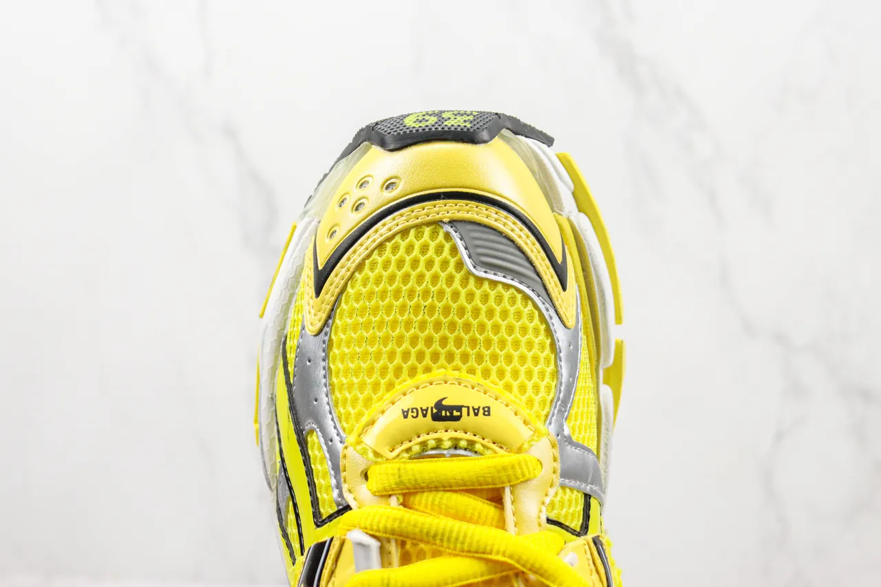 Balenciaga Runner Amarelo Vivo Preto Branco Tênis com Sola Grossa 6