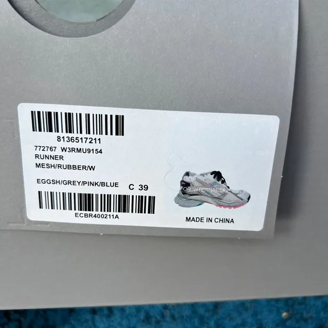 Balenciaga Runner Cinza Claro Rosa Cian Tênis Chunky 2