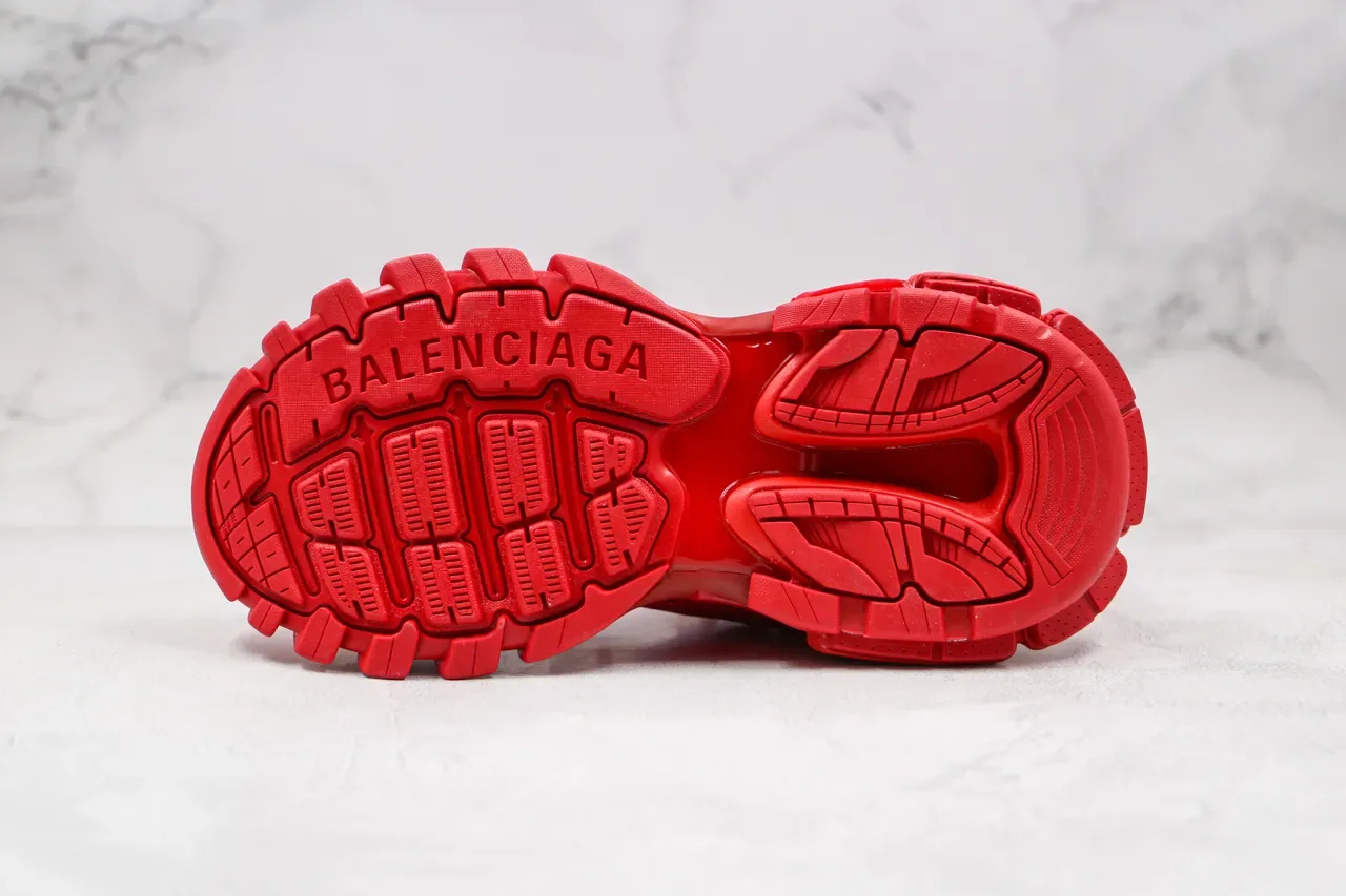 Balenciaga Runner Tênis Chunky Vermelho Monocromático 3