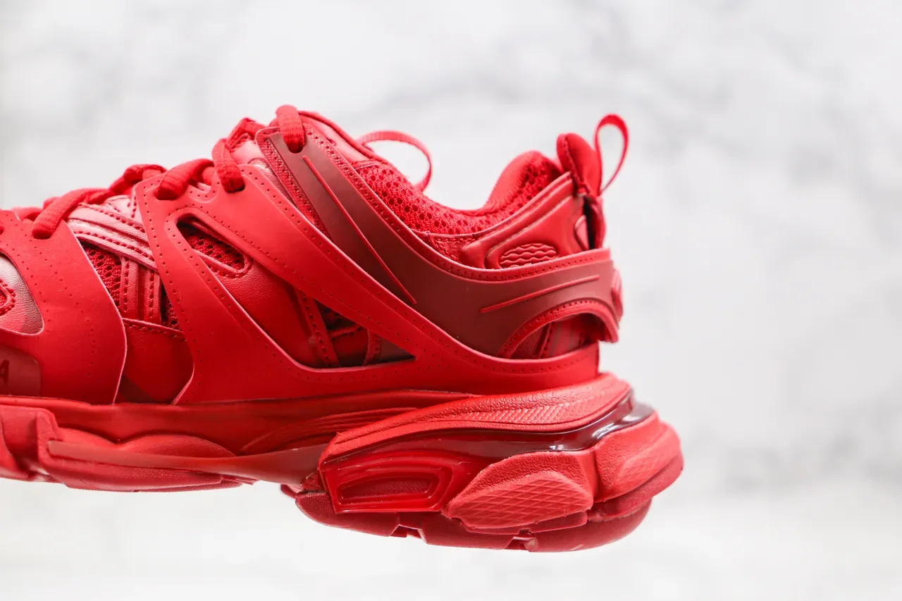 Balenciaga Runner Tênis Chunky Vermelho Monocromático 4