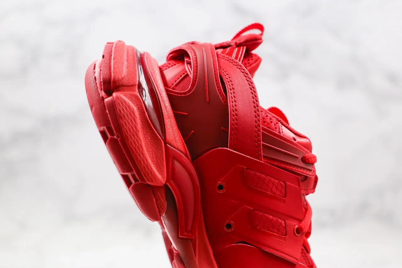 Balenciaga Runner Tênis Chunky Vermelho Monocromático 5