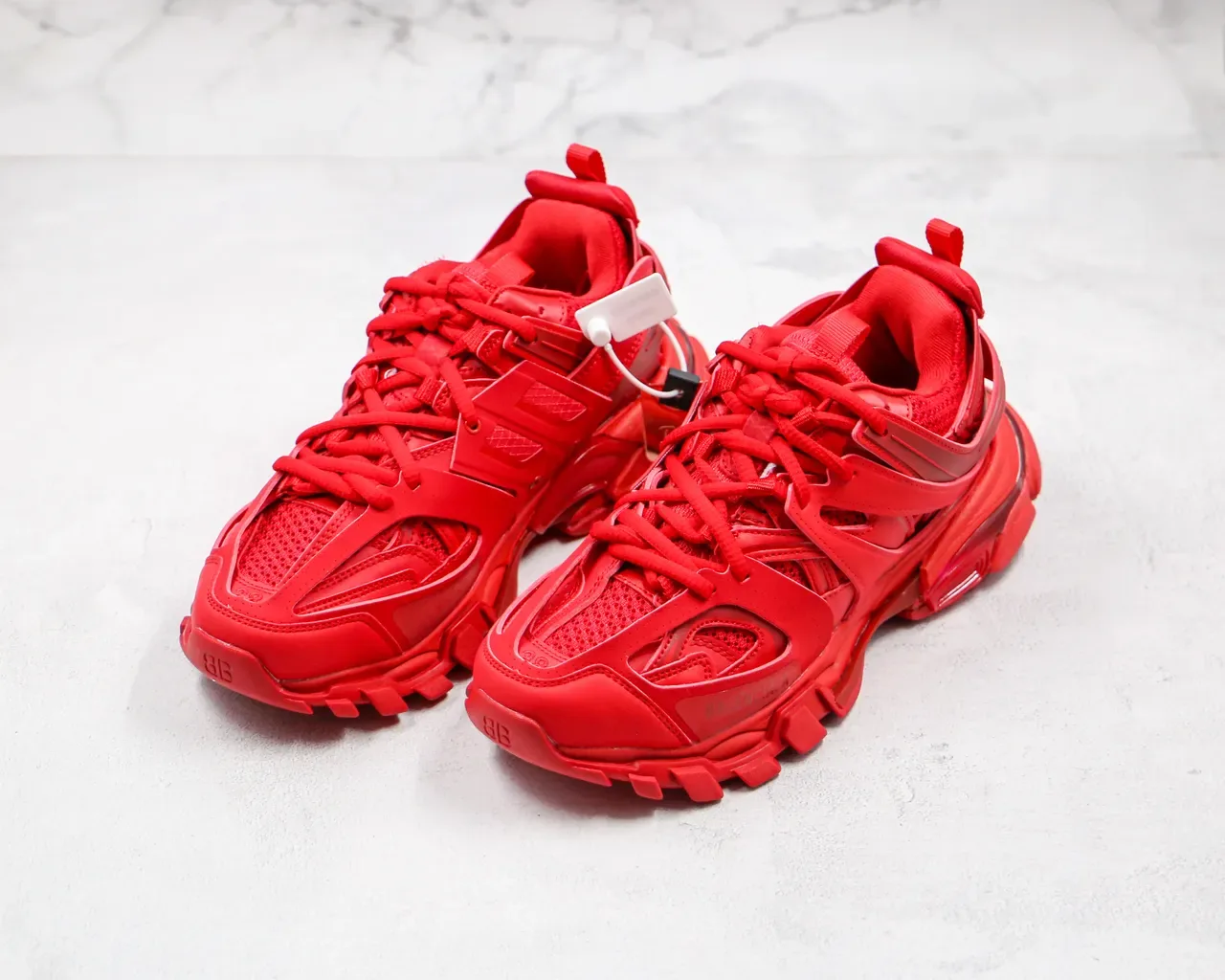 Balenciaga Runner Tênis Chunky Vermelho Monocromático 7