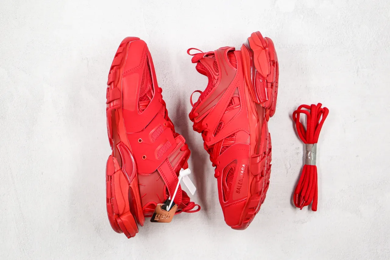 Balenciaga Runner Tênis Chunky Vermelho Monocromático 9