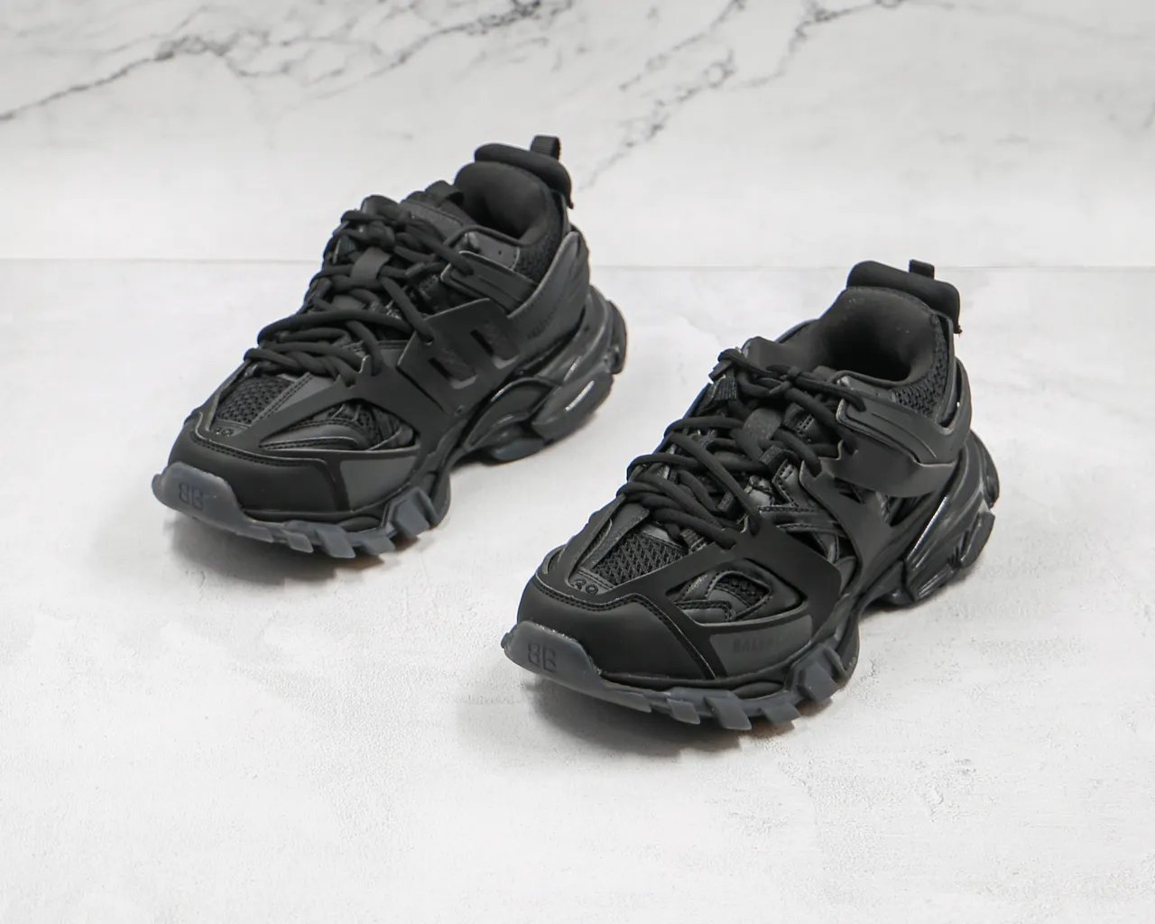 Balenciaga Runner Monochrome Black Chunky Sneakers 6