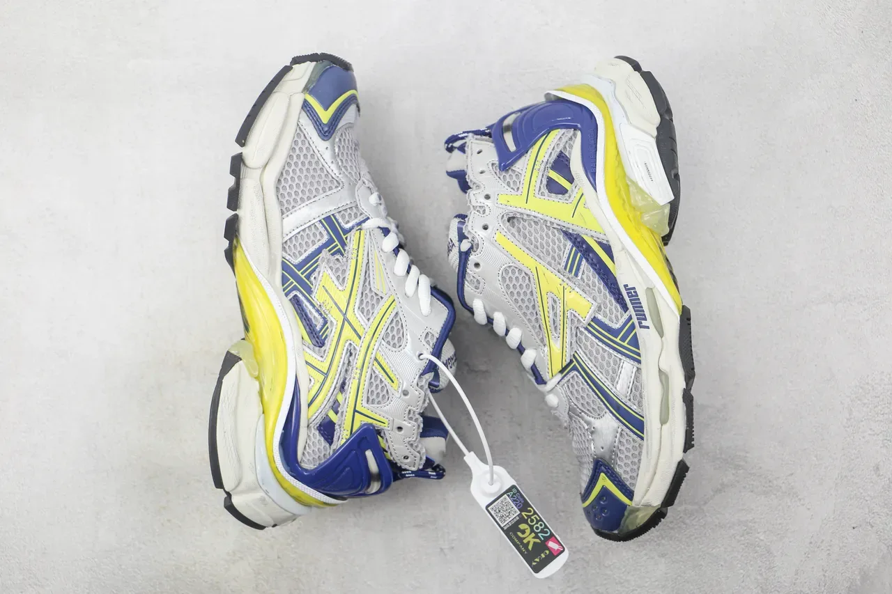 Balenciaga Runner Zapatillas Chunky Blancas Azules Amarillas 2
