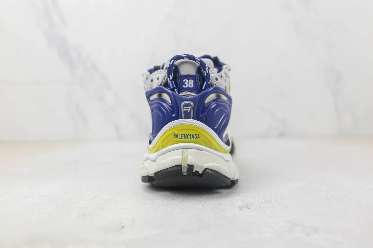 Balenciaga Runner Zapatillas Chunky Blancas Azules Amarillas 9