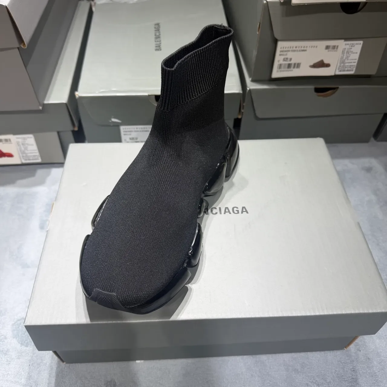 Balenciaga Speed Trainer Black Sock-Fit Lifestyle Sneakers 3